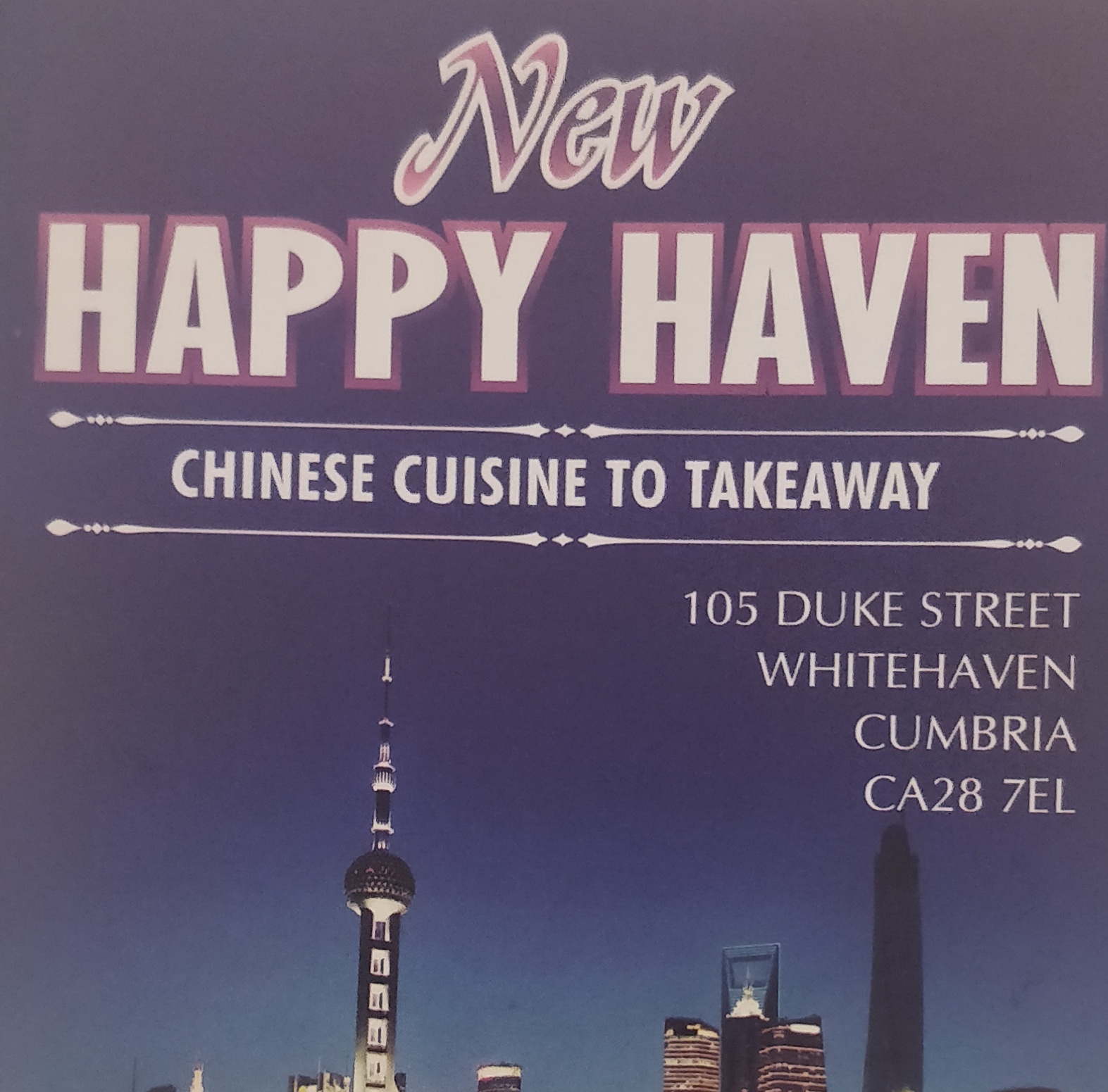 Happy Haven Peking & Chinese Takeaway Online Menu Whitehaven, Cumbria